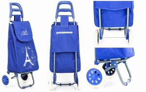 Torba na kółkach wózek na zakupy 2 koła wzór PARIS kolory 