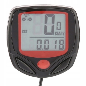 LICZNIK ROWEROWY WODOODPORNY 15 FUNKCJI + BATERIA