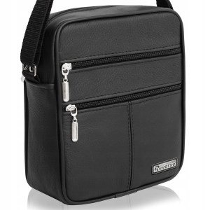 Listonoszka SKÓRZANA torba męska na ramię SASZETKA