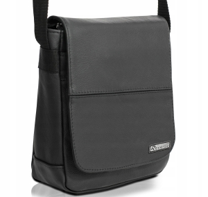 Listonoszka SKÓRZANA torba męska na ramię SASZETKA