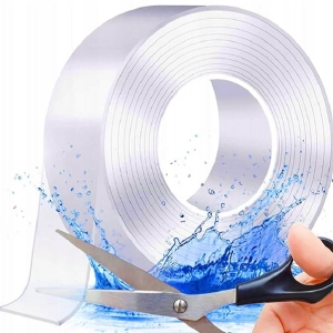 DWUSTRONNA TAŚMA KLEJĄCA SZEROKA 30mm WIELOKROTNEGO UŻYTKU 5M