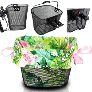 KOSZ NA ROWER METALOWY KOSZYK ROWEROWY CLICK+WKŁAD