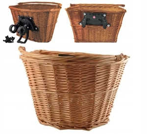 KOSZYK WIKLINOWY NA ROWER ZAKUPY ODPINANY KOSZ