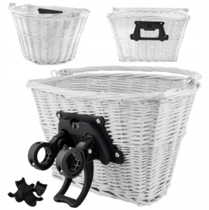 KOSZYK WIKLINOWY NA ROWER ZAKUPY ODPINANY KOSZ