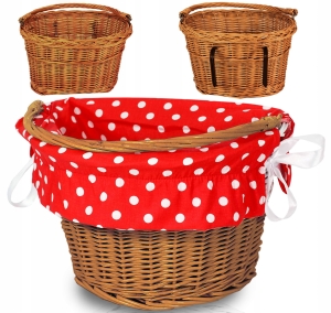 KOSZYK WIKLINOWY NA ROWER ZAKUPY HACZYKI + WKŁAD