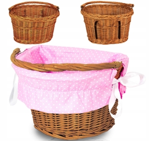 KOSZYK WIKLINOWY NA ROWER ZAKUPY HACZYKI + WKŁAD