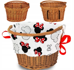 KOSZYK WIKLINOWY NA ROWER ZAKUPY HACZYKI + WKŁAD