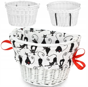 KOSZYK WIKLINOWY NA ROWER ZAKUPY HACZYKI + WKŁAD