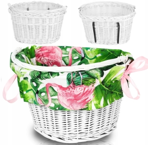 KOSZYK WIKLINOWY NA ROWER ZAKUPY HACZYKI + WKŁAD