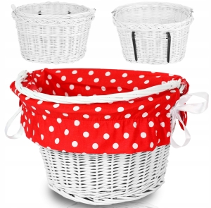 KOSZYK WIKLINOWY NA ROWER ZAKUPY HACZYKI + WKŁAD