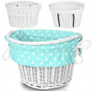 KOSZYK WIKLINOWY NA ROWER ZAKUPY HACZYKI + WKŁAD