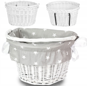 KOSZYK WIKLINOWY NA ROWER ZAKUPY HACZYKI + WKŁAD