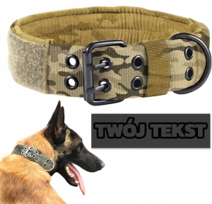 OBROŻA TAKTYCZNA DLA PSA SZEROKA 45-57cm + GRAWER