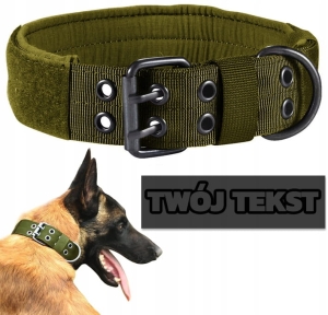 OBROŻA TAKTYCZNA DLA PSA SZEROKA 45-57cm + GRAWER