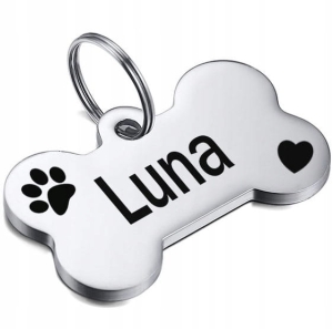 IDENTYFIKATOR ADRESÓWKA PIES KOT ŁAPKA TWÓJ GRAWER