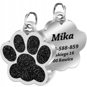 IDENTYFIKATOR ADRESÓWKA PIES KOT ŁAPKA TWÓJ GRAWER