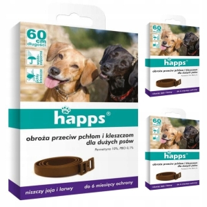 Obroża na pasożyty przeciw pchłom i kleszczom dla dużych psów Happs 60cm