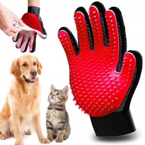 RĘKAWICA DO CZESANIA SIERŚCI GŁASKANIA PSA KOTA