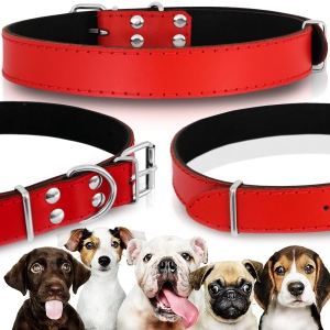 OBROŻA SKÓRZANA DLA PSA SKÓRA NATURALNA r 48-62 XL