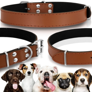 OBROŻA SKÓRZANA DLA PSA SKÓRA NATURALNA r 48-62 XL