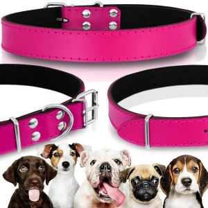 OBROŻA SKÓRZANA DLA PSA SKÓRA NATURALNA r 48-62 XL