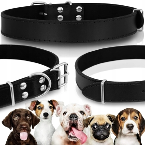 OBROŻA SKÓRZANA DLA PSA SKÓRA NATURALNA 58-72 XXL