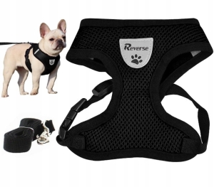 SZELKI BEZUCISKOWE DO MAŁEGO PSA KOTA + SMYCZ r. S