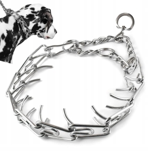 OBROŻA KOLCZATKA DO PSA METALOWA MOCNA - XXL 55-65