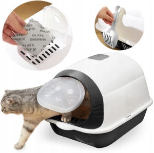 KUWETA DLA KOTA DUŻA ZAMKNIĘTA NA ŻWIREK Z FILTREM