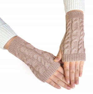 RĘKAWICZKI DAMSKIE MITENKI BEZ PALCÓW CIEPŁE MODNE