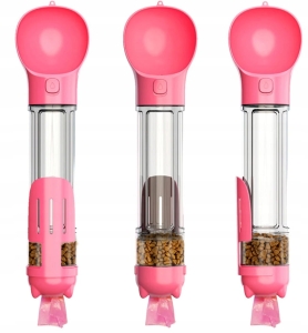 BUTELKA POIDŁO DLA PSA Z MISKĄ NA KARMĘ + WORKI