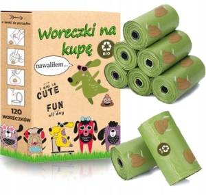 BIODEGRADOWALNE WORECZKI NA PSIE ODCHODY - 120 szt