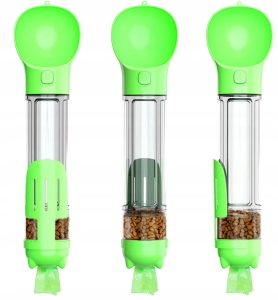 BUTELKA POIDŁO DLA PSA Z MISKĄ NA KARMĘ + WORKI