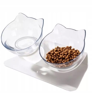 PODWÓJNA MISKA DLA PSA kota POKARM NA STOJAKU