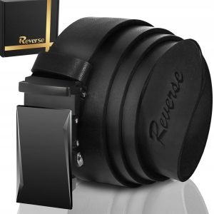 REVERSE PASEK SKÓRZANY MĘSKI DO SPODNI AUTOMAT CZARNY SKÓRA NATURALNA 115