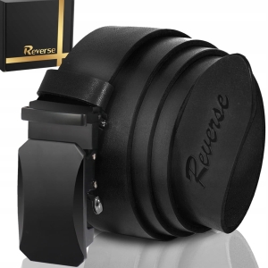 REVERSE PASEK SKÓRZANY MĘSKI DO SPODNI AUTOMAT CZARNY SKÓRA NATURALNA 85