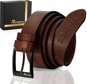 REVERSE Pasek męski SKÓRZANY pas do spodni BRZ 130