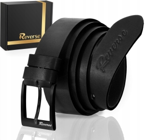 REVERSE Pasek męski SKÓRZANY pas do spodni CZR 90