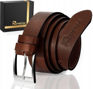 REVERSE Pasek męski SKÓRZANY pas do spodni BRZ 85