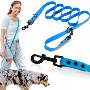 SMYCZ PRZEPINANA TRENINGOWA dla Psa MOCNA REGULOWANA BIOTHANE PVC 3m