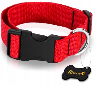 SOLIDNA OBROŻA TAŚMOWA DO PSA REGULOWANA 35-55cm L