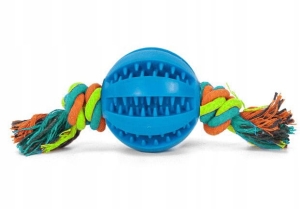PIŁKA DLA PSA ZABAWKA NA PRZYSMAKI GRYZAK SZARPAK