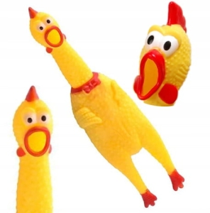 GUMOWY KURCZAK PISZCZĄCA ZABAWKA DLA PSA GRYZAK