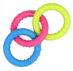 ZABAWKA GUMOWA DLA PSA KOŚĆ GRYZAK Z WYPUSTKAMI