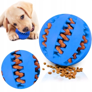 PIŁKA DLA PSA ZABAWKA PRZYSMAKI GUMOWA GRYZAK 5cm