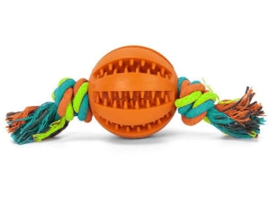 PIŁKA DLA PSA ZABAWKA NA PRZYSMAKI GRYZAK SZARPAK