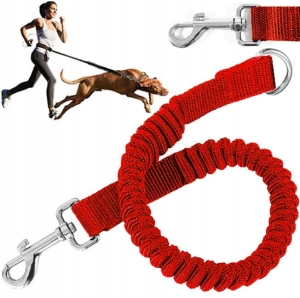 MOCNY AMORTYZATOR DO SMYCZY TRESURY DLA SZARPIĄCEGO PSA ELASTYCZNA SMYCZ