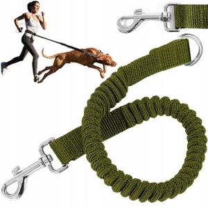 MOCNY AMORTYZATOR DO SMYCZY TRESURY DLA SZARPIĄCEGO PSA ELASTYCZNA SMYCZ