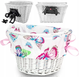 KOSZYK WIKLINOWY NA ROWER ZAKUPY ODPINANY + WKŁAD