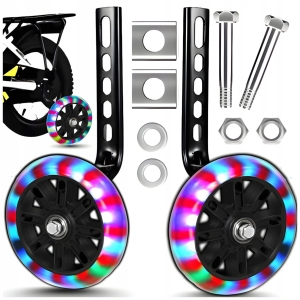 KÓŁKA BOCZNE DO ROWERU DZIECIĘCEGO KOŁA DO ROWERKA ŚWIECĄCE DO NAUKI JAZDY